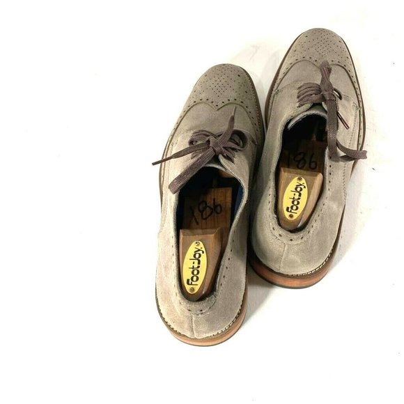 Joseph Abboud Mens Brogues Shoes Gray Lace Up Low - Picture 4 of 10